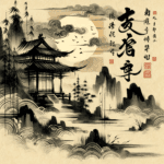 una immagine ispirata Le opere di Gu Gan sono note per la loro combinazione di calligrafia tradizionale e tecniche artistiche moderne.